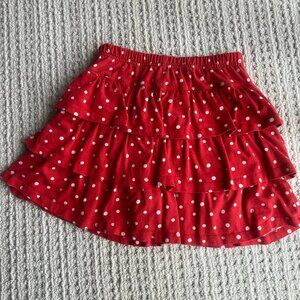 Hanna Andersson Girls Red Polka Dot Skort